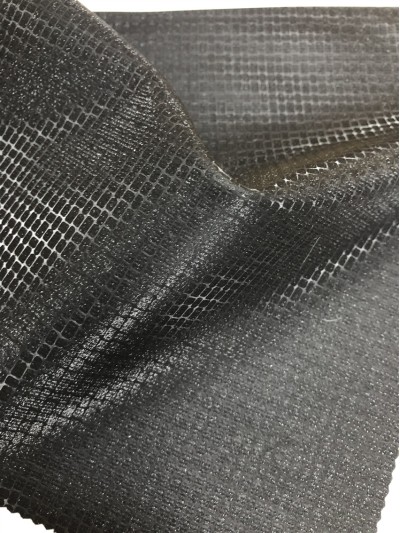 DG-PGSG  PS181635  黑色牛奶絲起毛立體PU(格子)  56''  290±10gsm 底布100%poly  面布92%poly ,8%nylon+PU   MOQ:1000y 正面照